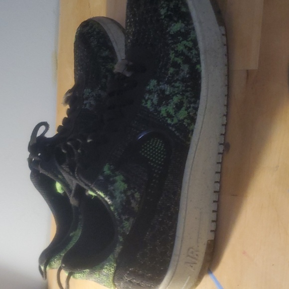 NIKE AIR FORCE 1 CRATER FLYKNIT NEXT NATURE 'BLACK VOLT' - Picture 2 of 4